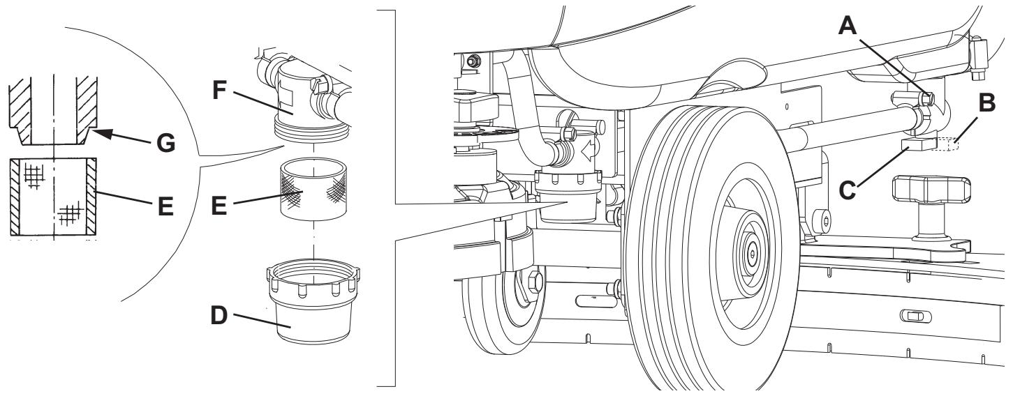 NILFISK SCRUBTEC 545B - REINIGING VAN HET FILTER VAN HET REINIGINGSMIDDEL/SCHOON WATER - 2