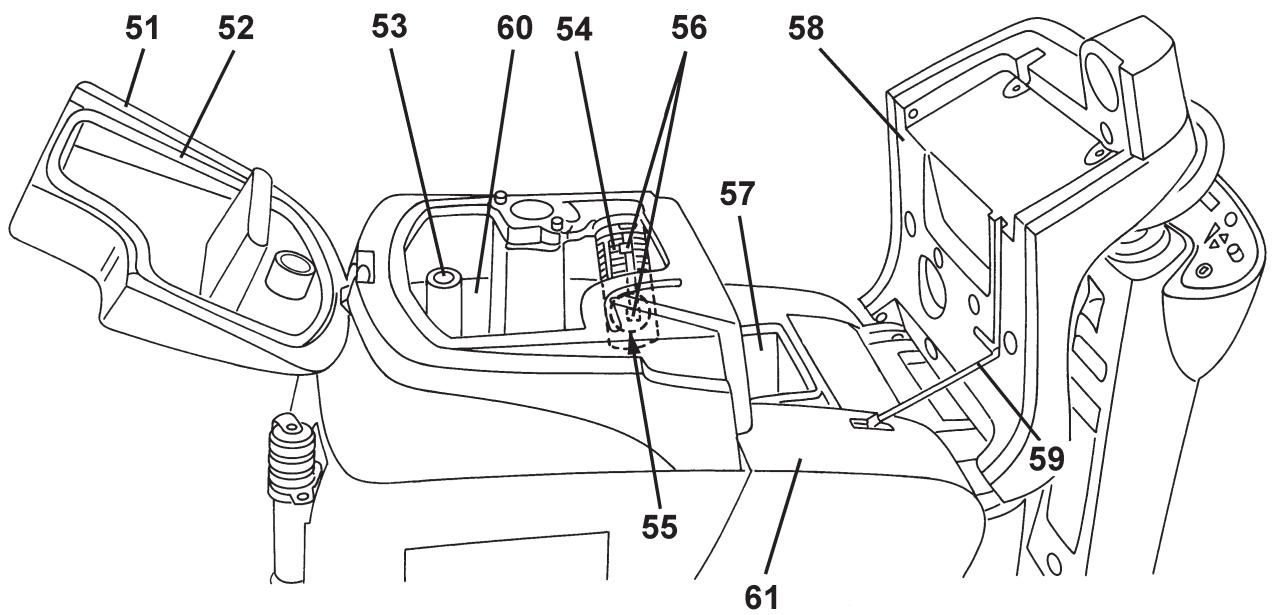 NILFISK SCRUBTEC R 3 - VUE sous les couvercles des réservoirs - 1