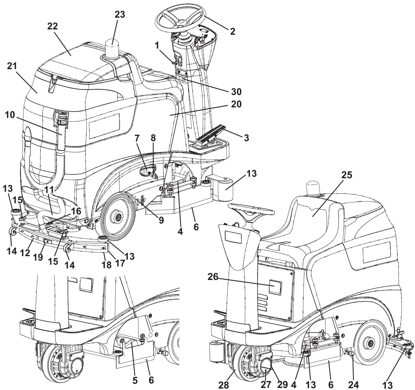 NILFISK SCRUBTEC R 3 - OPBOUW VAN DE MACHINE - 1