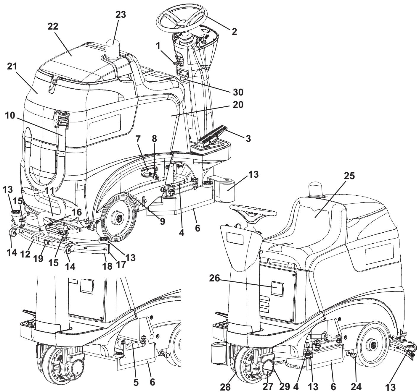 NILFISK SCRUBTEC R 3 - MACHINE STRUCTURE - 1