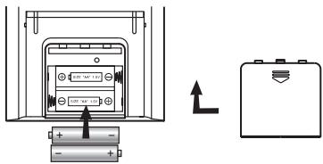OREGON EMR812HGN - Suivre les étapes suivantes pour installer/remplacer les piles : - 1