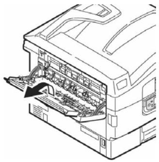 OKI MPS9650C - Opening the Face-Up Exit Tray - 2