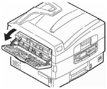 OKI MPS9650C - Opening the Face-Up Exit Tray - 1