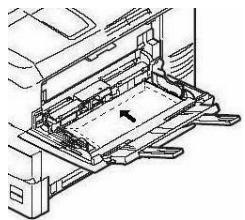 OKI MPS9650C - como cargar papel en la Bandeja multiuso (cont.) - 4