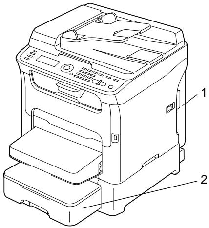 OKI MC160MFP - Vue avant avec options - 2