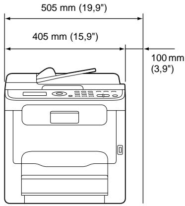 OKI MC160MFP - Espace requis - 1