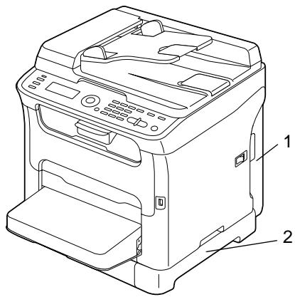 OKI MC160MFP - Vue avant avec options - 3