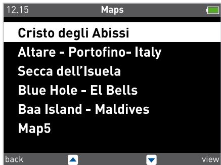 MARES ICON HD - Visualiser les CARTES en surface - 1