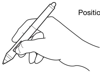 WACOM INTUOS 5 M, INTUOS 5 MEDIUM PEN ONLY, INTUOS 5 MEDIUM PEN&TOUCH, INTUOS 5 SMALL PEN&TOUCH, INTUOS 5 TOUCH L, INTUOS 5 TOUCH M, INTUOS 5 TOUCH S - TENUE DU STYLET - 1