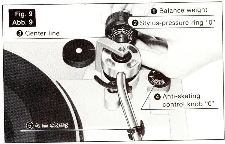 TECHNICS SL-231 - A) pour l'appareil avec un gabarit de surplomb. - 3