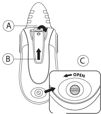 TOPCOM TWINTALKER 6800 - Odpojenie/instalácia svorky na opasok - 1