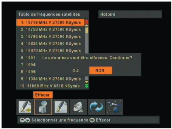 OPTEX FTA 2 - ORD 9540,  FRANSAT ORS 9945-HD - Supprimer un transpondeur - 1