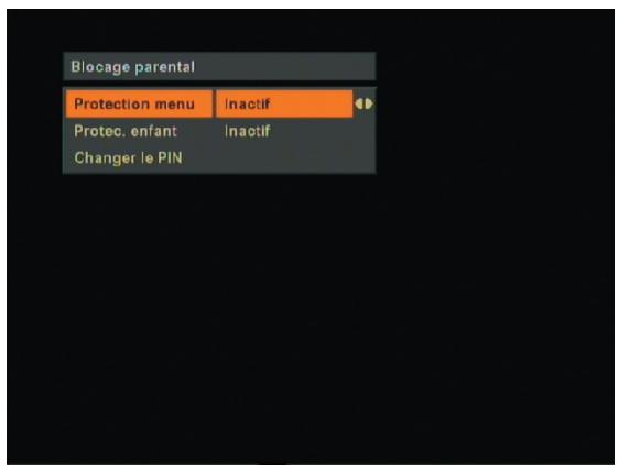 OPTEX FTA 2 - ORD 9540,  FRANSAT ORS 9945-HD - Blocage parental - 1