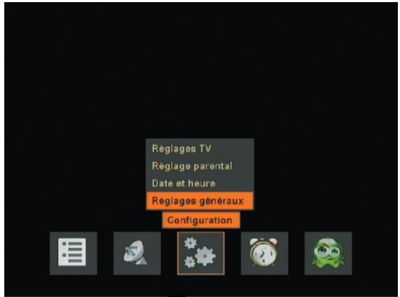 OPTEX FTA 2 - ORD 9540,  FRANSAT ORS 9945-HD - Configuration du MENU - 1