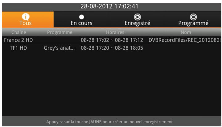 OPTEX OR945-IP - I.1. g) gestion des enregistrements - 4
