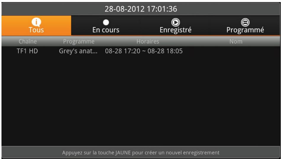 OPTEX OR945-IP - I.1. g) gestion des enregistrements - 1