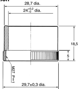 OMRON A22 - Bagu métallique biseautée - 2