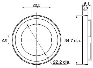 OMRON A22 - De diamètre adaptateur en résine - 1