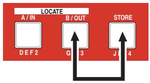 FOSTEX MR8 - - Mémorisation d'un point LOCATE b - 1