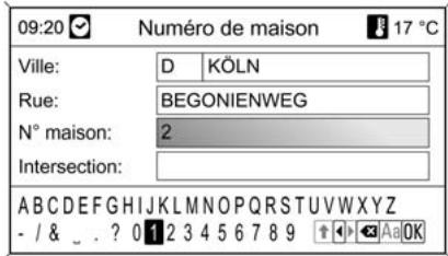 CHEVROLET ORLANDO - Saisie d'une adresse en utilisant la fonction d'épellation - 2
