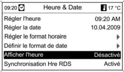 CHEVROLET ORLANDO - Activation ou désactivation d'une fonction - 1