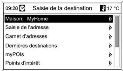 CHEVROLET ORLANDO - Saisie de la destination - 1