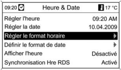 CHEVROLET ORLANDO - Exemples d'utilisation des menus - 1