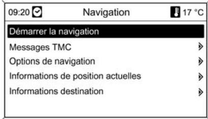 CHEVROLET ORLANDO - Fonctions lorsque le guidage d'itinéraire est actif - 1