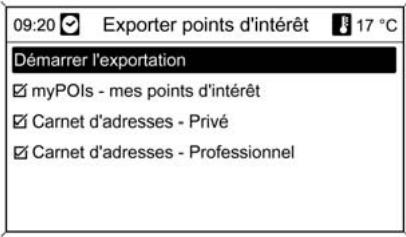 CHEVROLET ORLANDO - Exporter des données de points d'intérêt sur une clé USB - 1