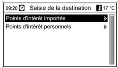 CHEVROLET ORLANDO - Sélection d'une adresse enregistrée dans la mémoire myPOIs - 1