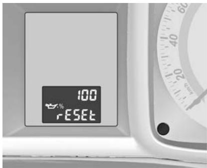 CHEVROLET ORLANDO - Comment remettre à zéro le système d'indication de durée de vie de l'huile moteur - 1