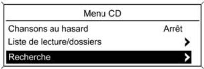 CHEVROLET ORLANDO - Sélection des plages à l'aide du menu CD audio ou MP3 - 2