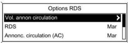 CHEVROLET ORLANDO - Configuration du RDS - 1