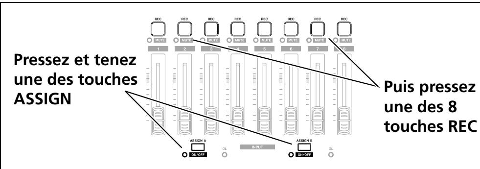 TASCAM DP-01 - Affecter les entrées - 1