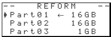 TASCAM DP-01 - Formater une partition (Reform) - 1