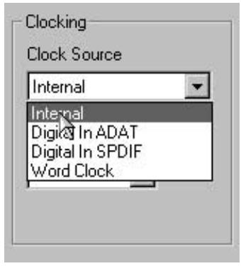 TASCAM FW1884 - Paramétrages d'horloge numérique (word sync) - 6