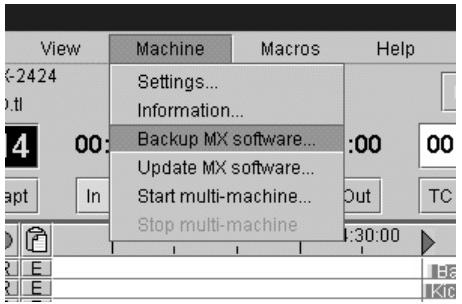 TASCAM MX-2424 - Sauvegarde du système d'exploitation MX-OS vers un ordinateur - 2