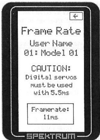 SPEKTRUM DX3R - Frame rate : - 1