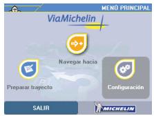 VIAMICHELIN X-930 - 2.3-ViaMichelin Navigation:CONFIGURación - 1