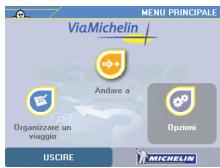 VIAMICHELIN X-930 - 2.3- ViaMichelin Navigation : OPZIONI - 1