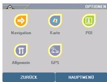 VIAMICHELIN X-930 - 2.3- ViaMichelin Navigation : OPTIONEN - 2