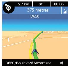 VIAMICHELIN NAVIGATION 4 POUR PDA - Les options de l'écran de navigation - 1