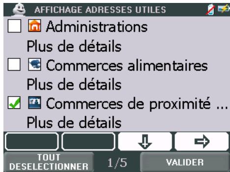 VIAMICHELIN NAVIGATION VERSION 7 - AFFICHAGE ADRESSES UTILES / ALERTES ADRESSES UTILES - 5