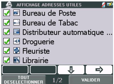 VIAMICHELIN NAVIGATION VERSION 7 - AFFICHAGE ADRESSES UTILES / ALERTES ADRESSES UTILES - 6