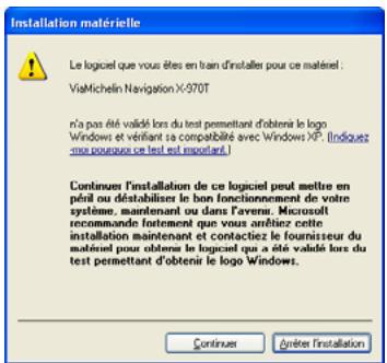 VIAMICHELIN NAVIGATION VERSION 7 - INSTALLATION DU PILOTE « WCEUBSH.SYS » - 5