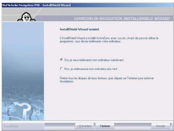 VIAMICHELIN NAVIGATION VERSION 7 - INSTALLATION MICROSOFT ACTIVESYNC - 9