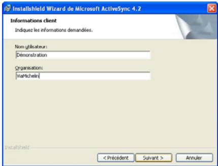 VIAMICHELIN NAVIGATION VERSION 7 - INSTALLATION MICROSOFT ACTIVESYNC - 4