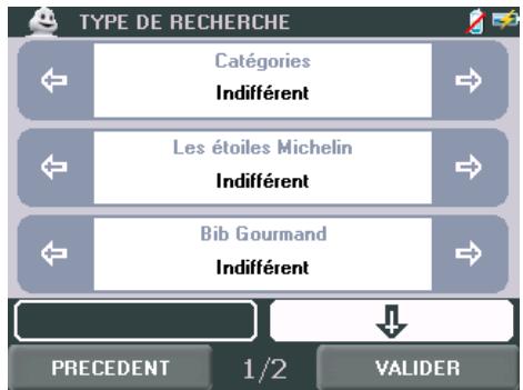 VIAMICHELIN NAVIGATION VERSION 7 - Effacer les critères - 1