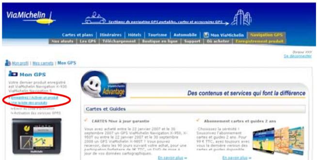 VIAMICHELIN NAVIGATION VERSION 7 - COMMENT ACTIVER VOS SERVICES GPRS SUR LE SITE INTERNET DE VIAMICHELIN - 3