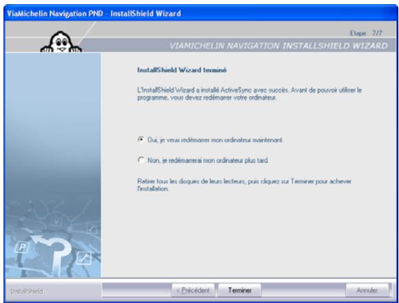 VIAMICHELIN NAVIGATION VERSION 7 - INSTALLATION MICROSOFT ACTIVESYNC - 10